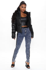 Other Side Of The Story Contrast Jeans - Black/Blue Ins Street