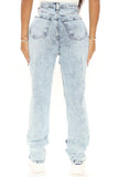 Tall Tell It To Me Straight Ripped Jeans - Light Blue Wash Ins Street