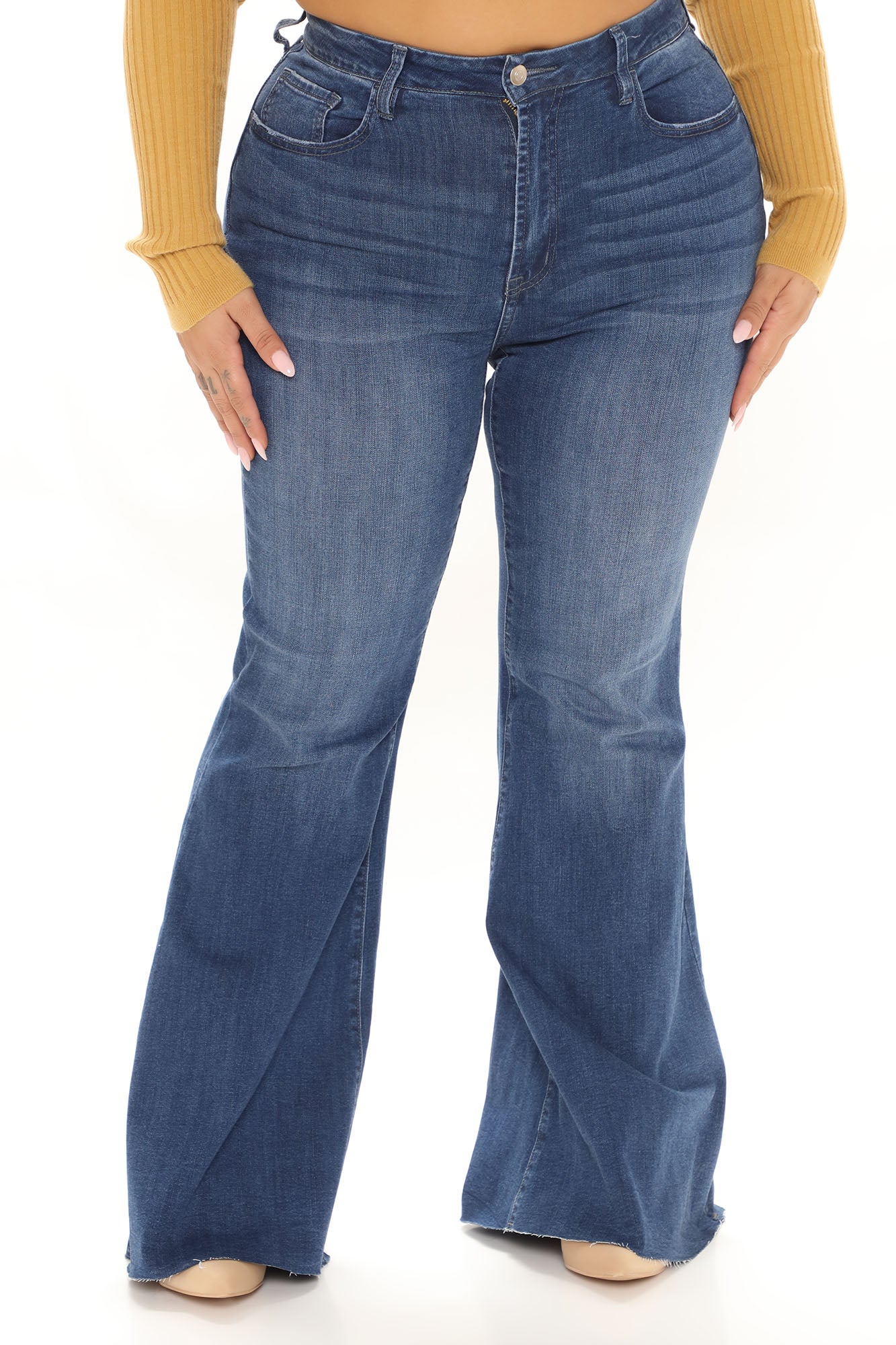 Keeping It Classy Stretch Trouser Flare Jeans - Dark Wash Ins Street
