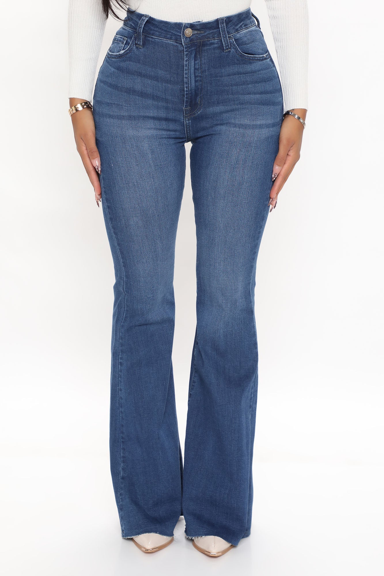 Keeping It Classy Stretch Trouser Flare Jeans - Dark Wash Ins Street