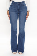 Keeping It Classy Stretch Trouser Flare Jeans - Dark Wash Ins Street