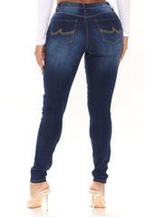 Last Minute Stretch Skinny Jeans - Dark Wash Ins Street