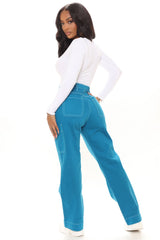 Oh So Crafty Non Stretch Carpenter Jeans - Blue Ins Street
