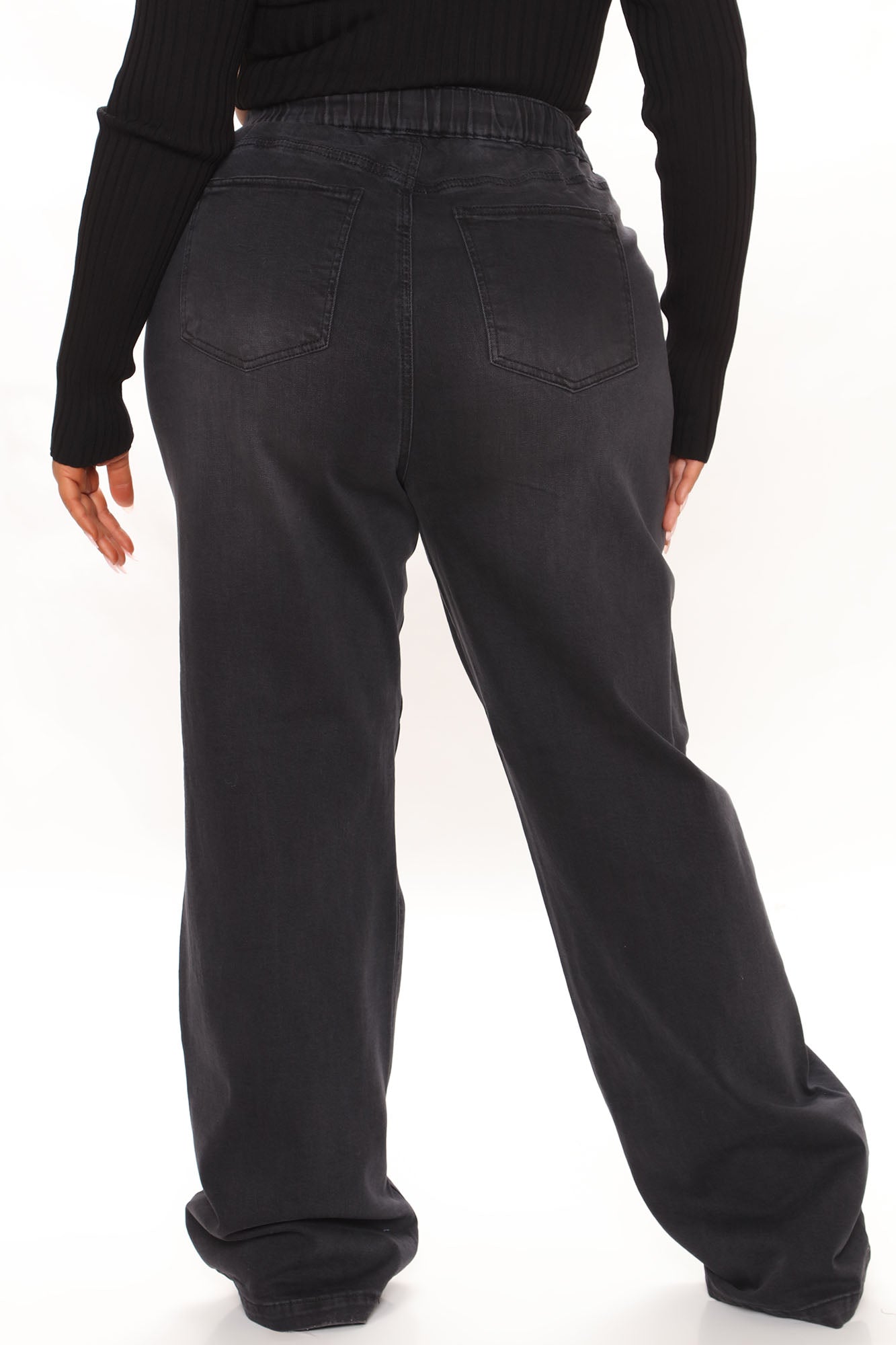 Call It A Day Easy Wide Leg Jeans - Black Ins Street