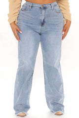 High Standard Wide Leg Jeans - Light Blue Wash Ins Street