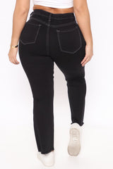 Verona Super Stretch Ankle Flare Jeans - Black Ins Street