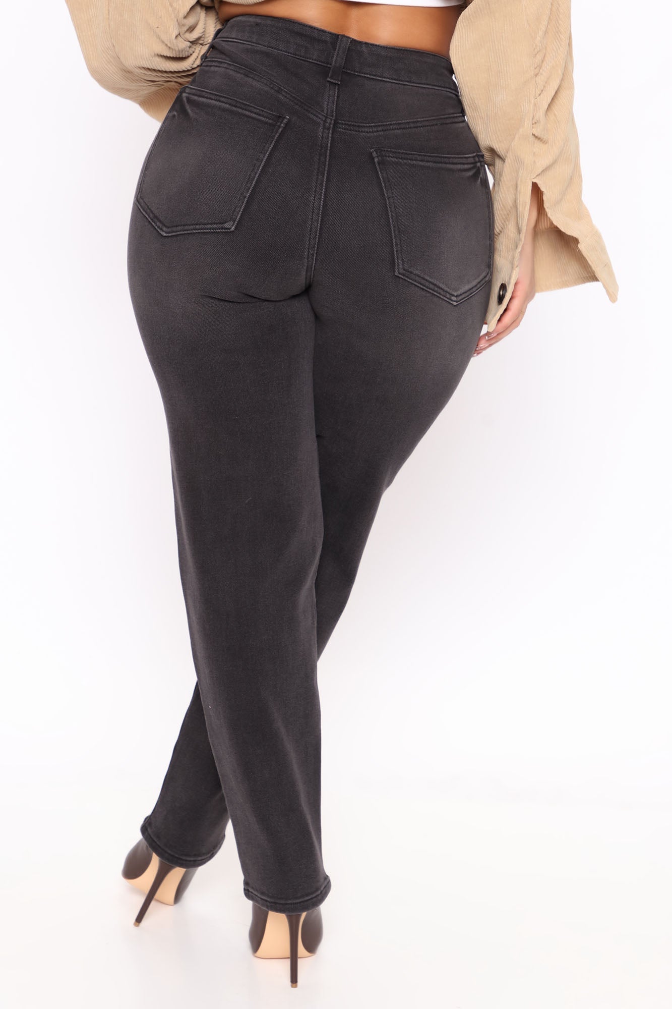 Classic Tapered Mom Jeans - Black Ins Street