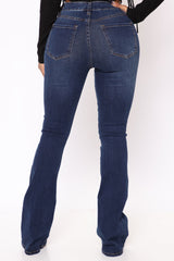 Affair Of The Flare Stretch Jeans - Dark Wash Ins Street