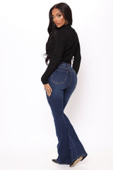 Affair Of The Flare Stretch Jeans - Dark Wash Ins Street