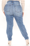 A Role Model Slim Fit Mom Jeans - Medium Blue Wash Ins Street