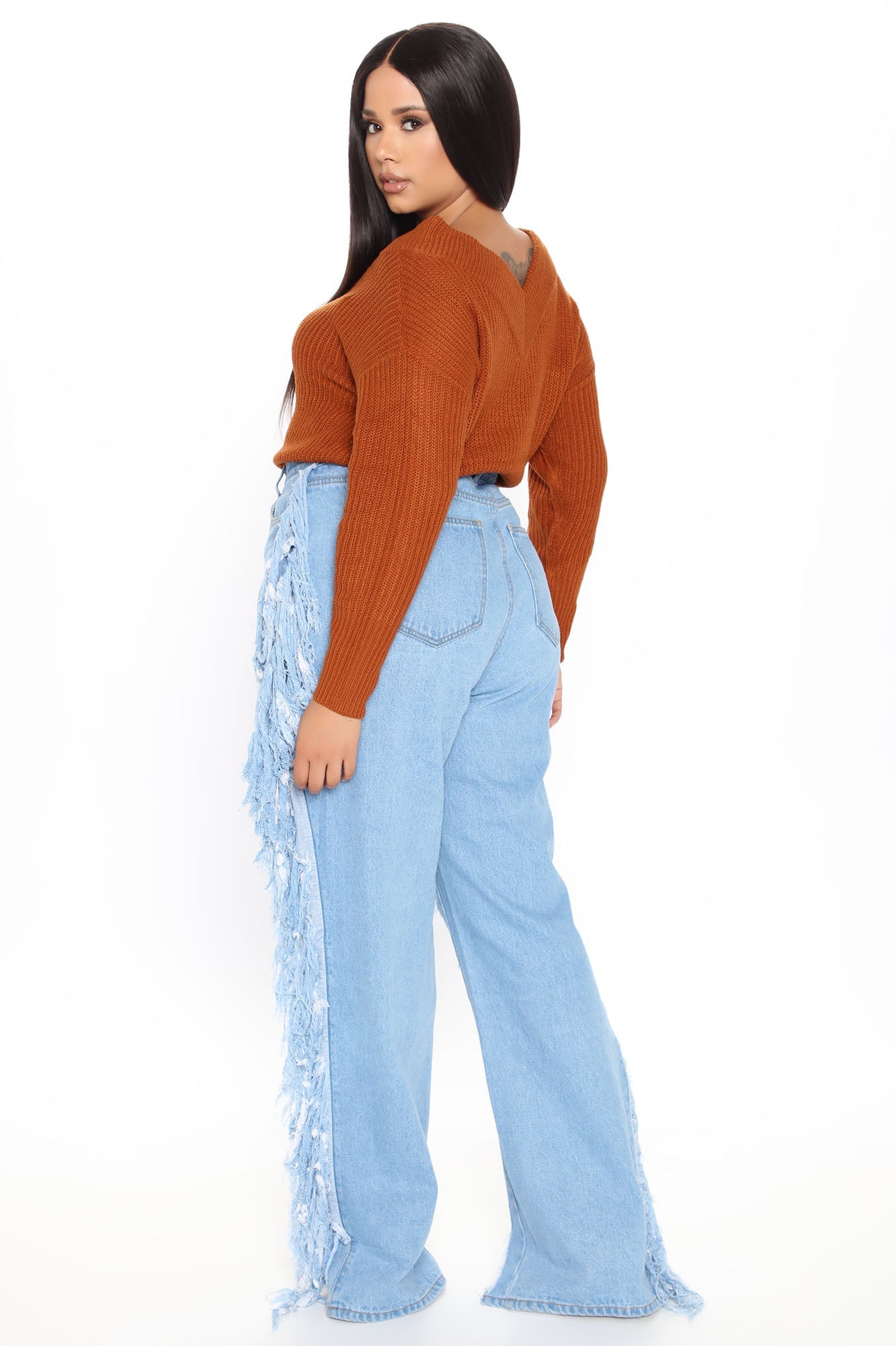 Fray Out My Way Destroyed Boyfriend Jeans - Light Blue Wash Ins Street