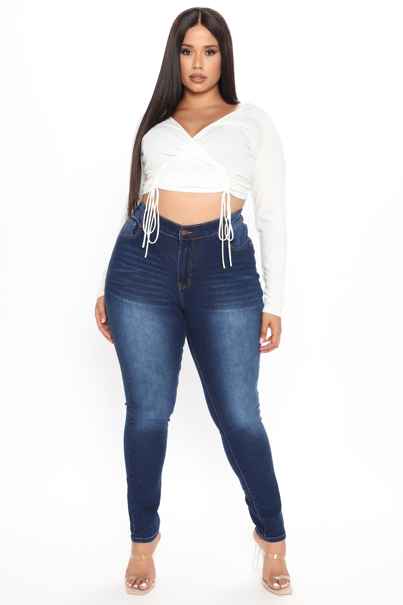 Make Some Noise Skinny Jeans - Dark Denim Ins Street