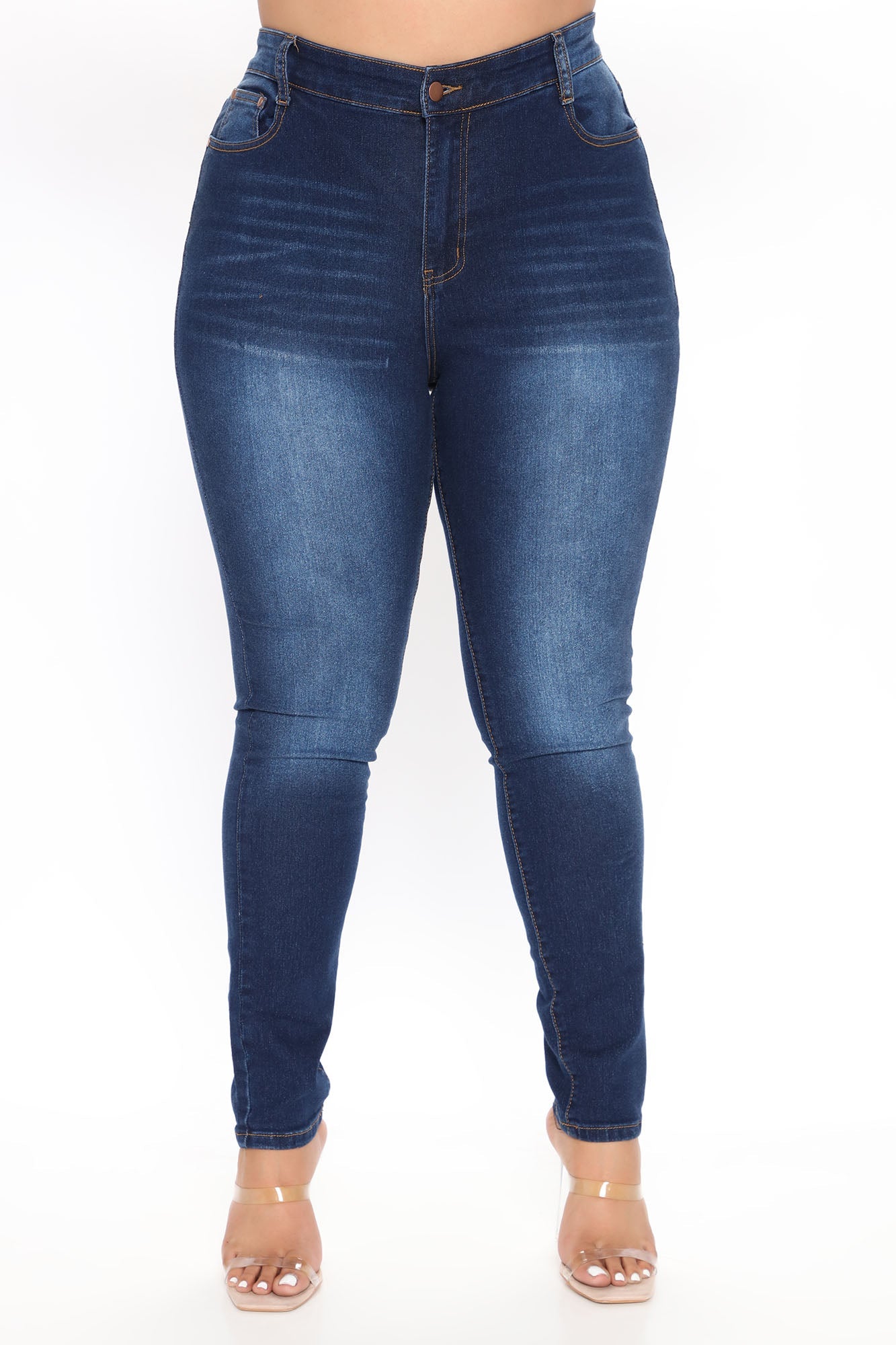 Make Some Noise Skinny Jeans - Dark Denim Ins Street