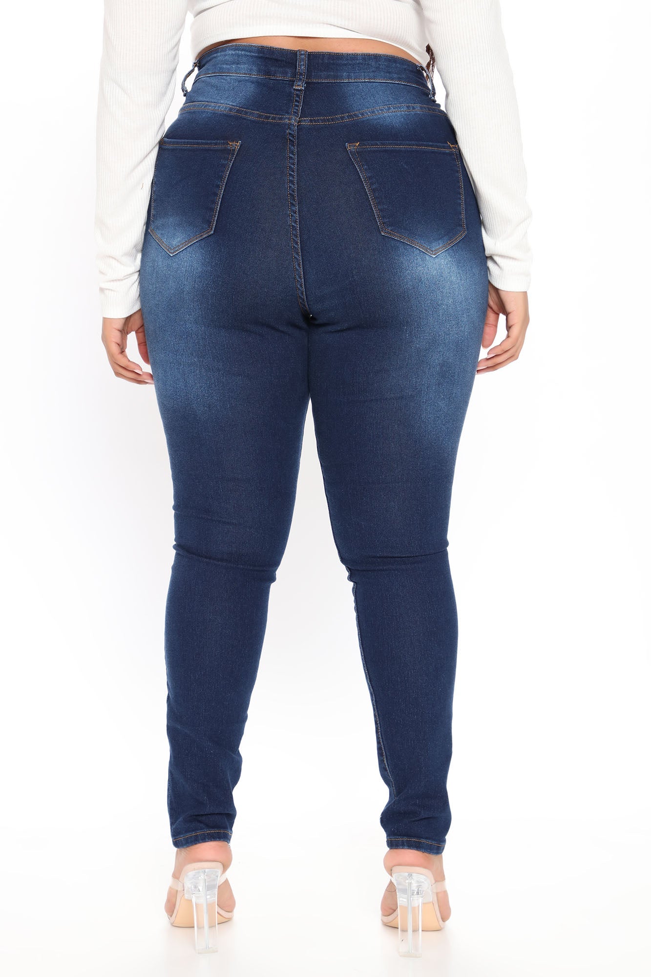 Make Some Noise Skinny Jeans - Dark Denim Ins Street