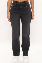 Valencia Vintage Stretch Straight Leg Jean - Black Ins Street