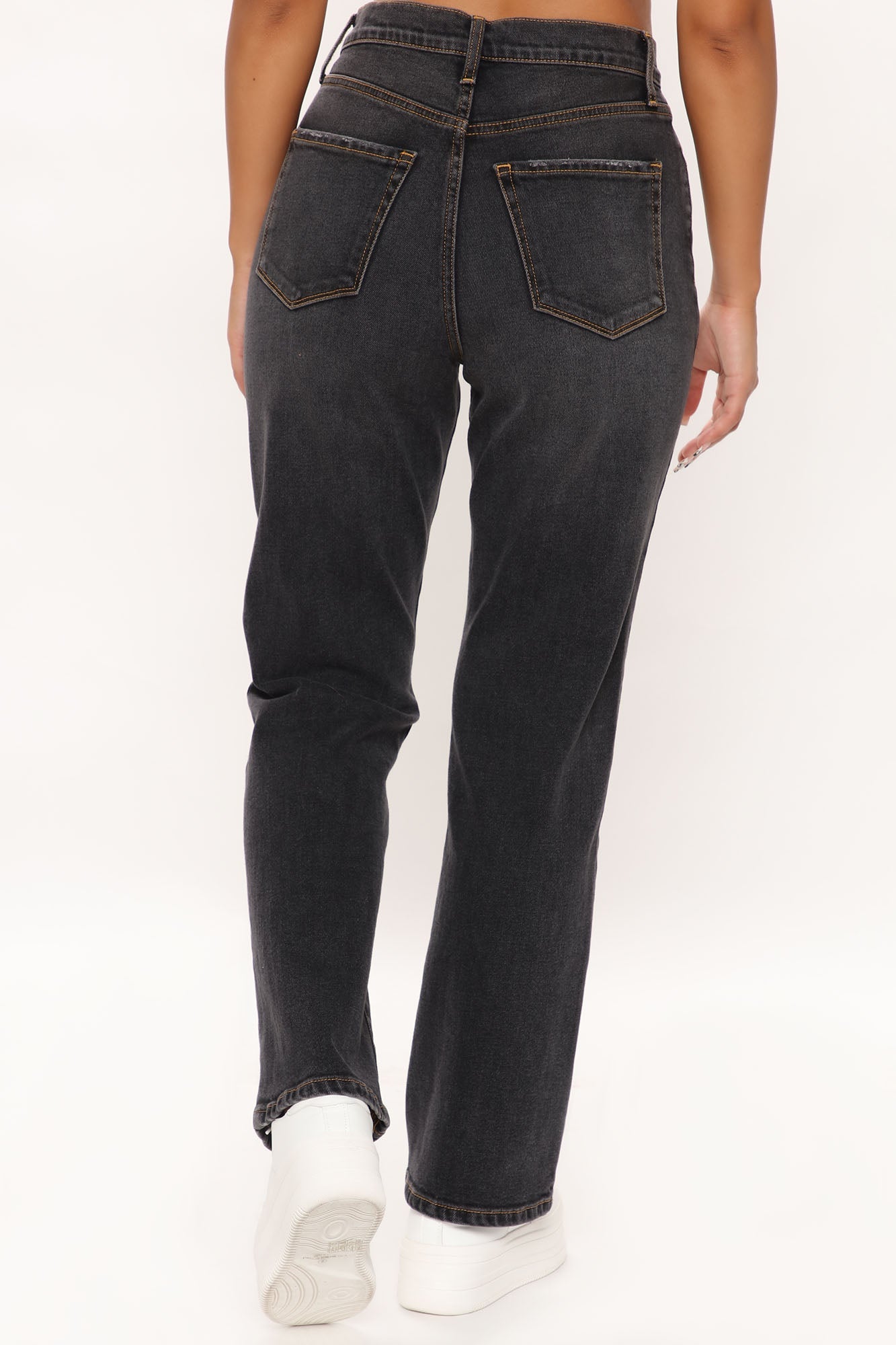Valencia Vintage Stretch Straight Leg Jean - Black Ins Street
