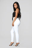 Luxe Ultra High Waist Skinny Jeans - White Ins Street