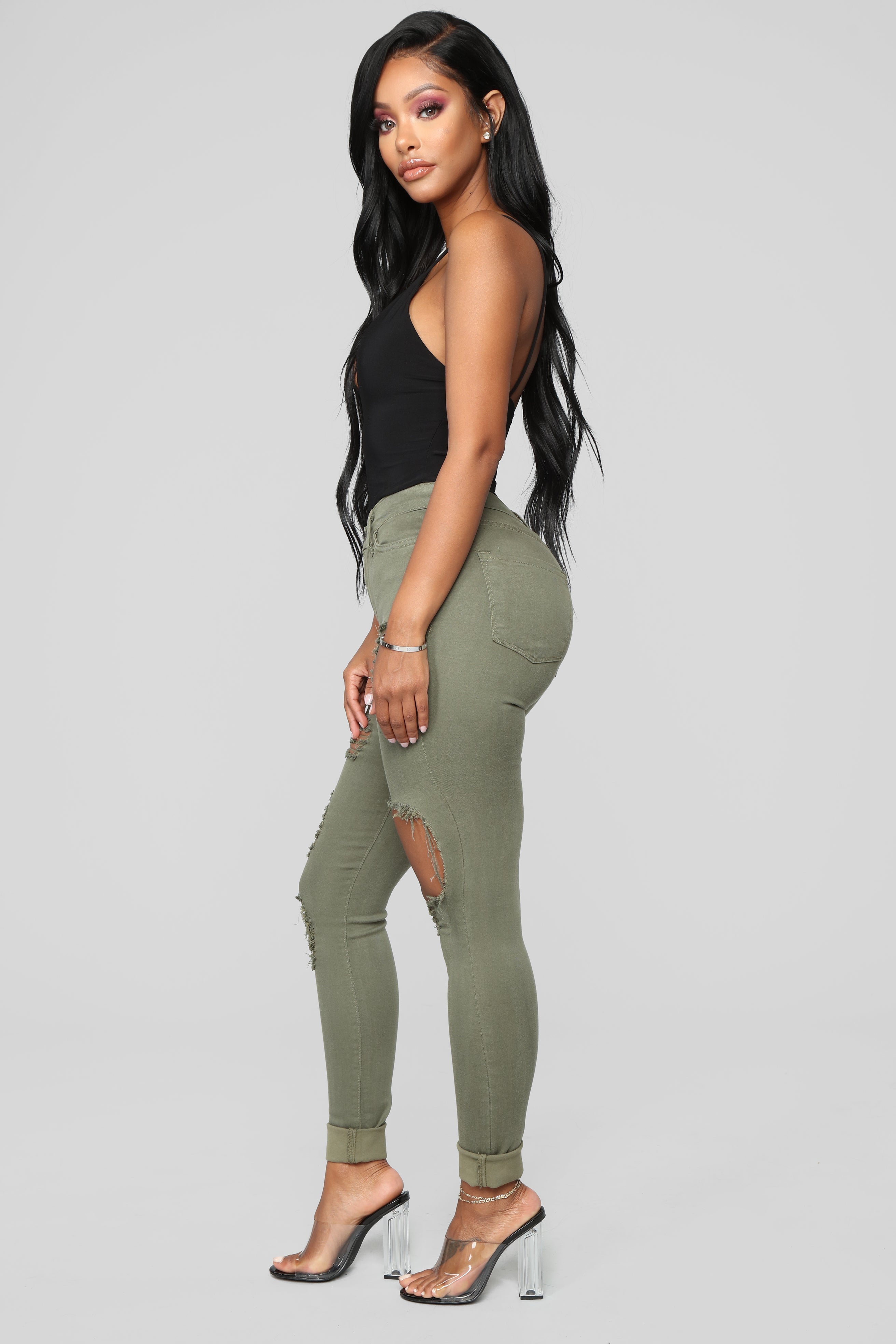 Glistening Jeans - Olive Ins Street