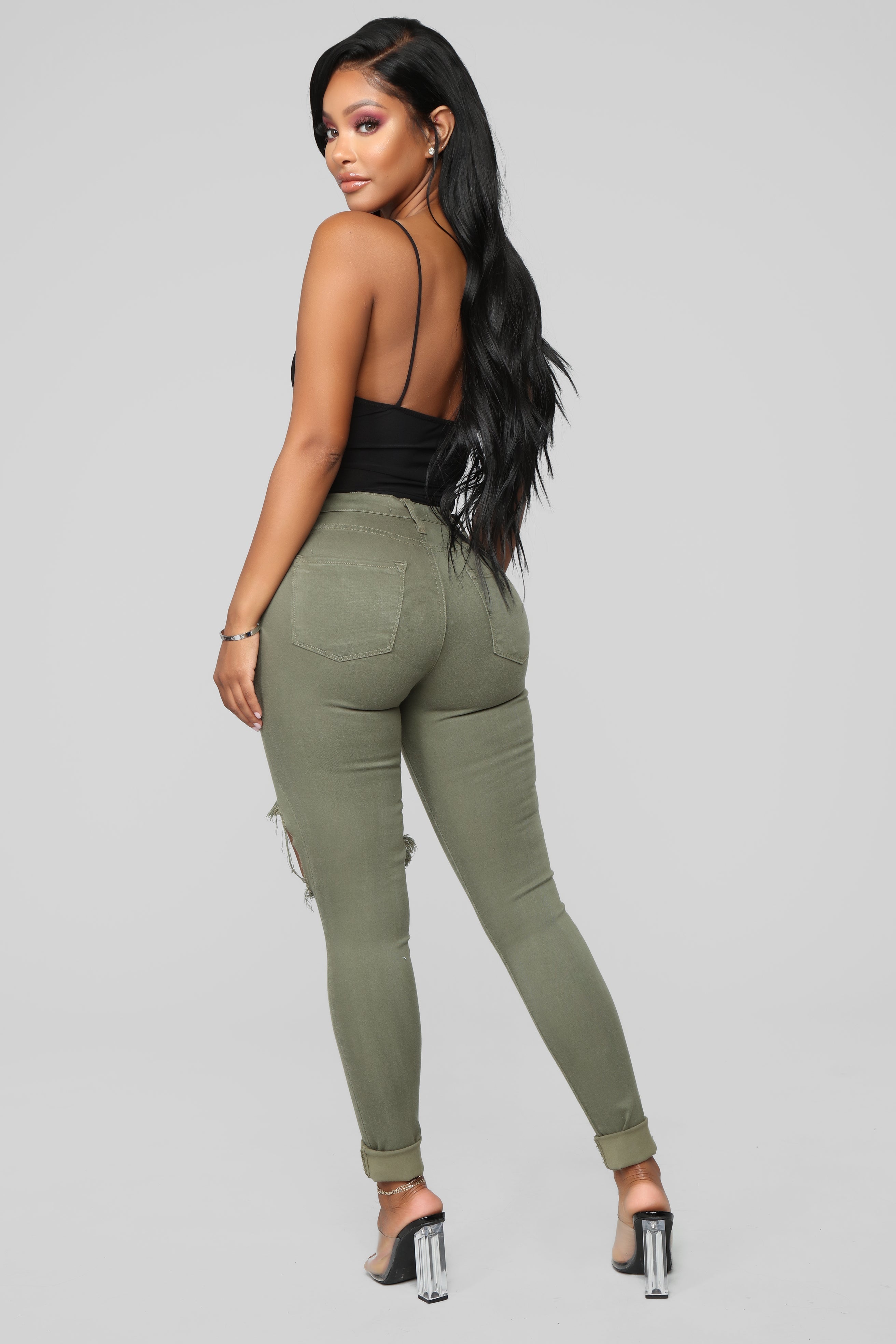 Glistening Jeans - Olive Ins Street