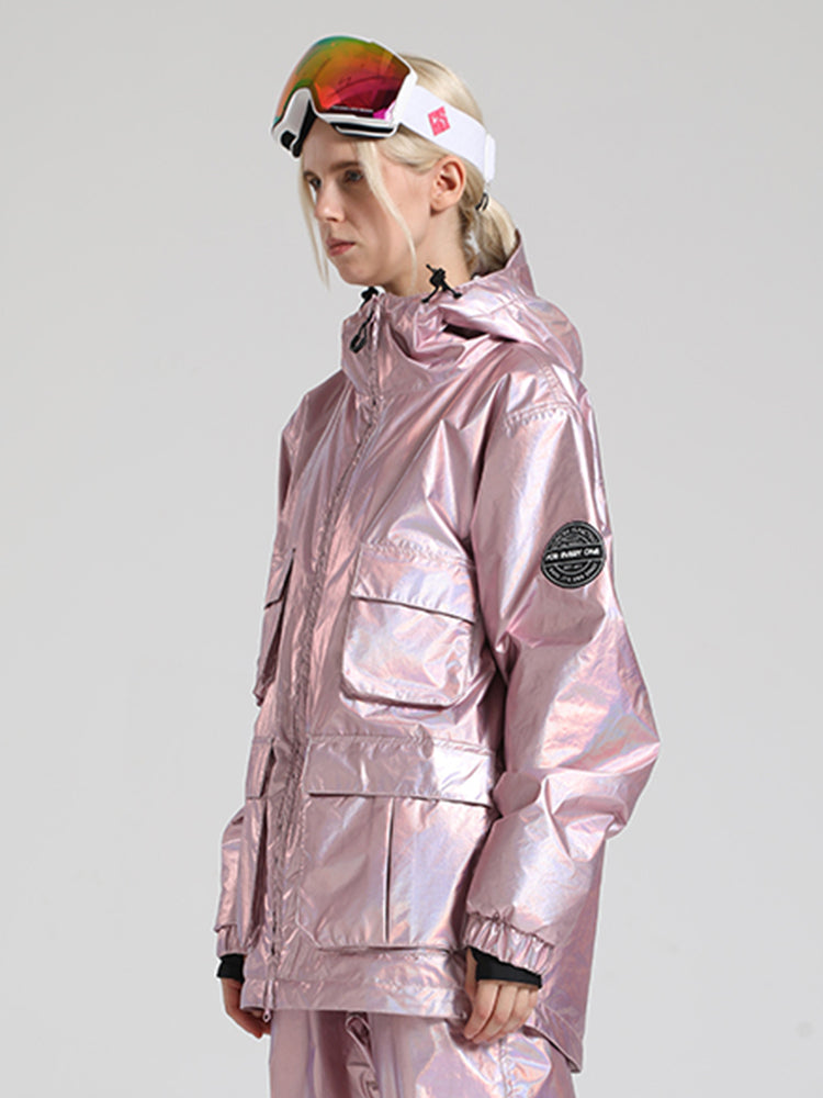 Silver Dazzling Ski Jacket Ins Street