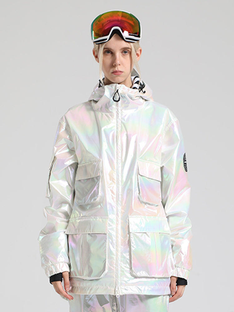 Silver Dazzling Ski Jacket Ins Street