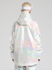 White Dazzling Ski Jacket Ins Street