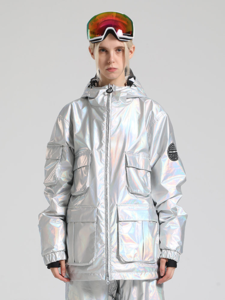 Silver Dazzling Ski Jacket Ins Street