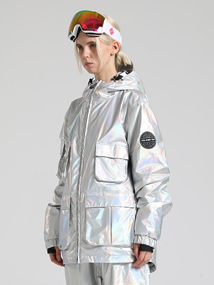 Silver Dazzling Ski Jacket Ins Street