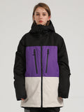 Purple Ski Jacket Windproof Snowboard Jacket