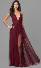 Petal Dust Maxi Dress - Wine LUXX-001