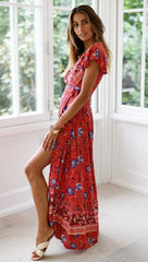 Hurry Up Love Floral Wrap Maxi Dress - FINAL SALE Ins Street