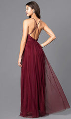 Petal Dust Maxi Dress - Wine LUXX-001