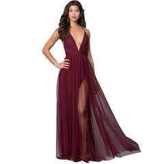 Petal Dust Maxi Dress - Wine LUXX-001