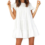 Solange Tiered Swiss Dot Lace Dress - Off White Ins Street