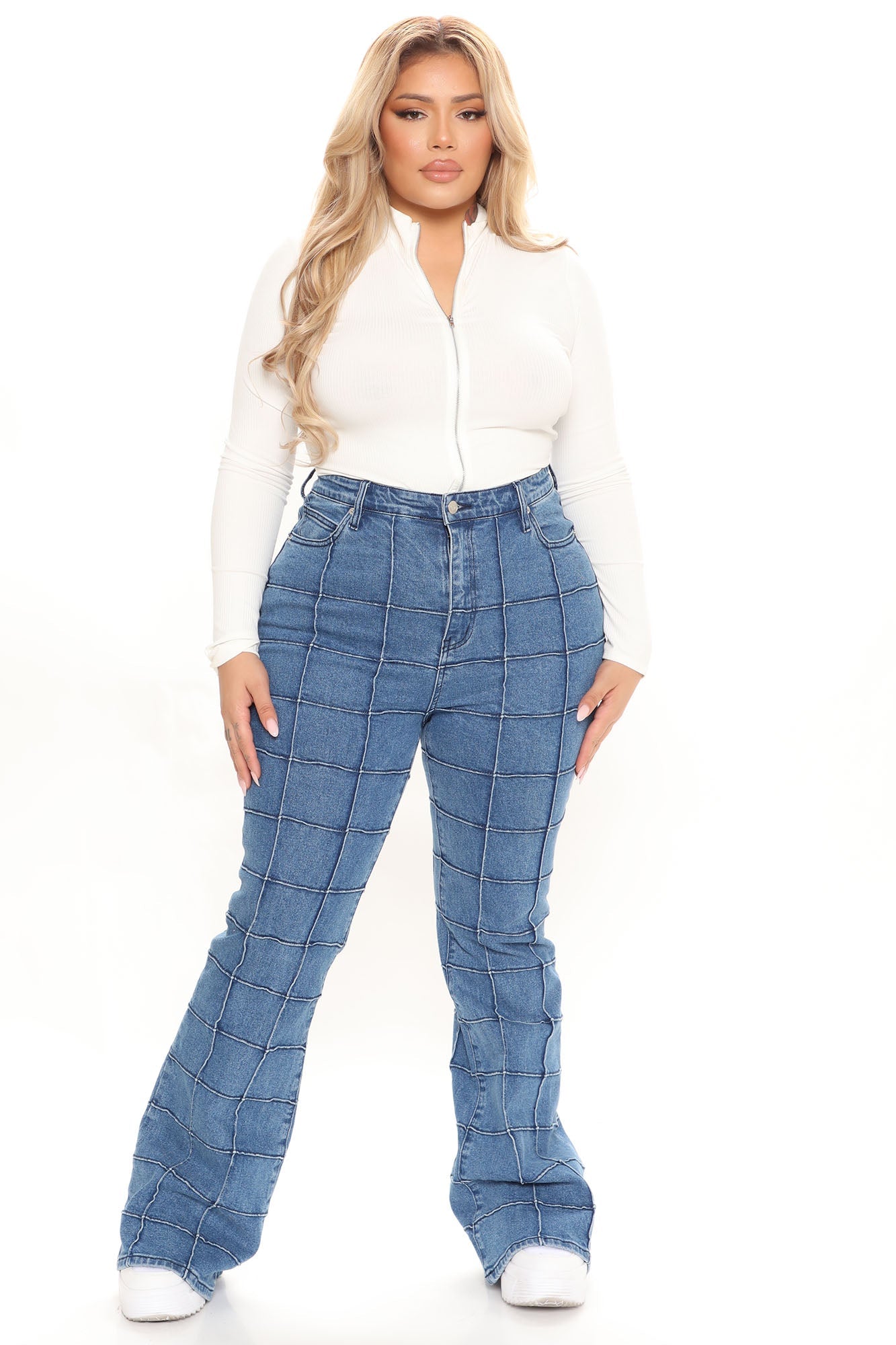 Get It On High Rise Flare Jeans - Dark Wash Ins Street