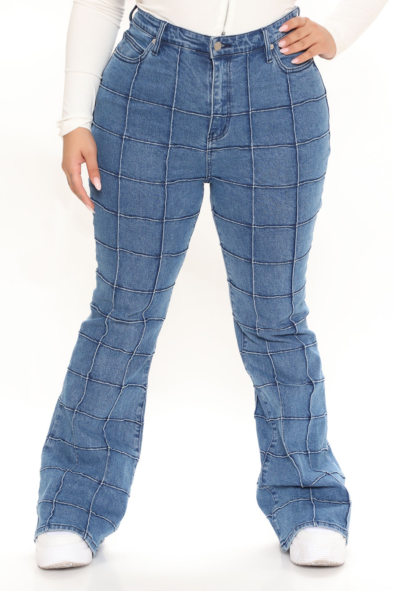 Get It On High Rise Flare Jeans - Dark Wash Ins Street