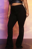 Tall Strings Attached Lace Up Flare Jeans - Black Ins Street