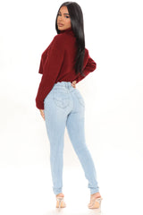 Wanna Bet Mid Rise Skinny Jeans - Light Wash Ins Street