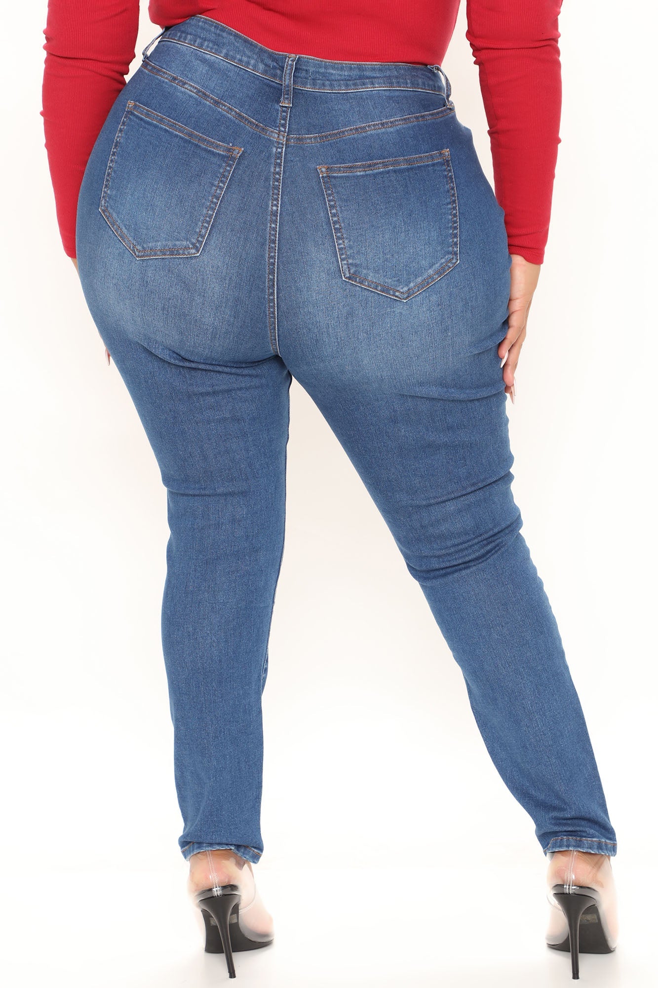 Jessica Skinny Jeans - Medium Blue Wash Ins Street