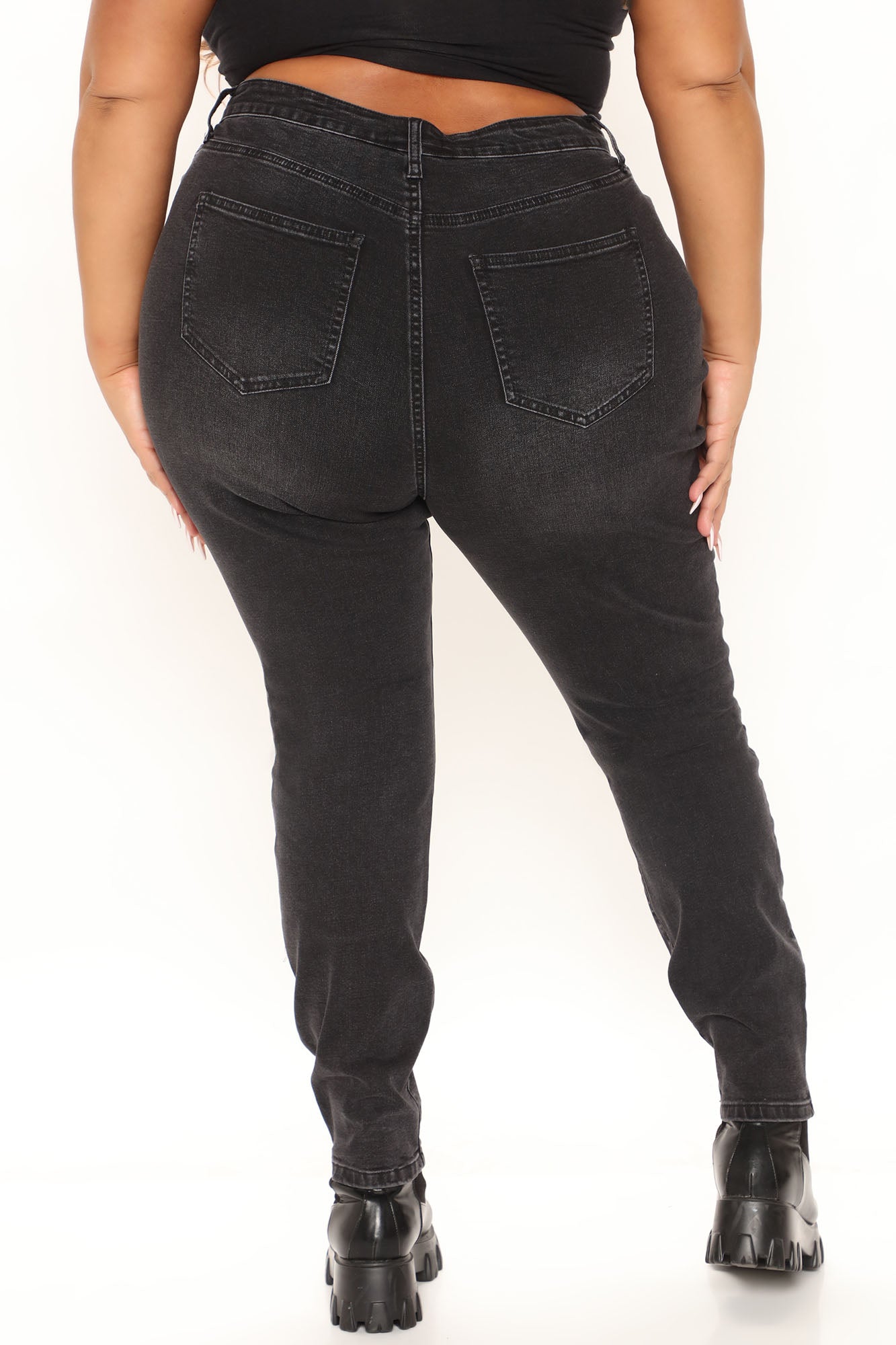 Always Keeping Secrets Stretch Skinny Jeans - Black Ins Street