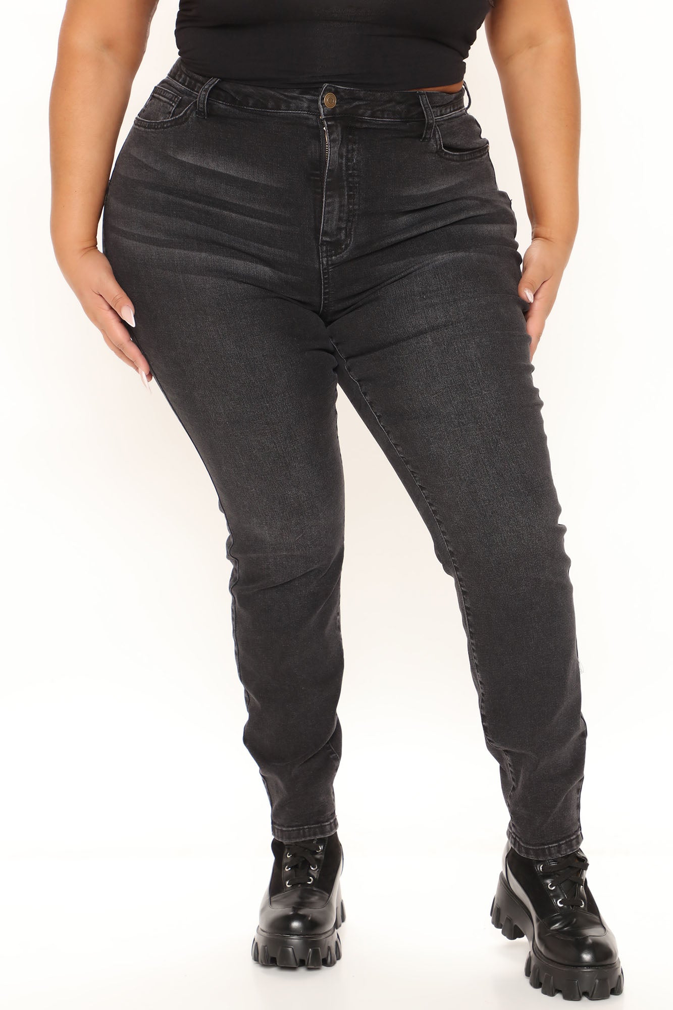 Always Keeping Secrets Stretch Skinny Jeans - Black Ins Street