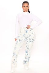 Boo Ya Tripped Up Straight Leg Boyfriend Jeans - Blue/combo Ins Street