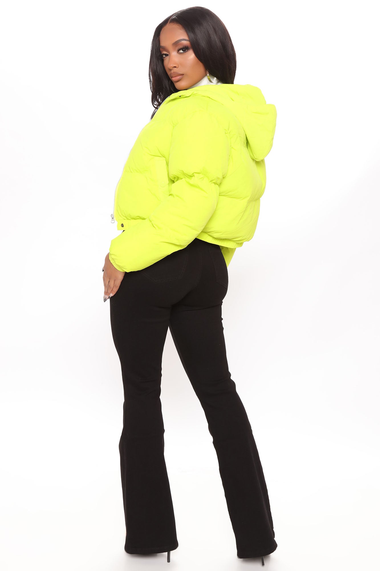Slimming Flare Jeans - Black Ins Street