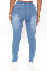 Runnin' Out Of Time Skinny Jeans - Light Blue Wash Ins Street