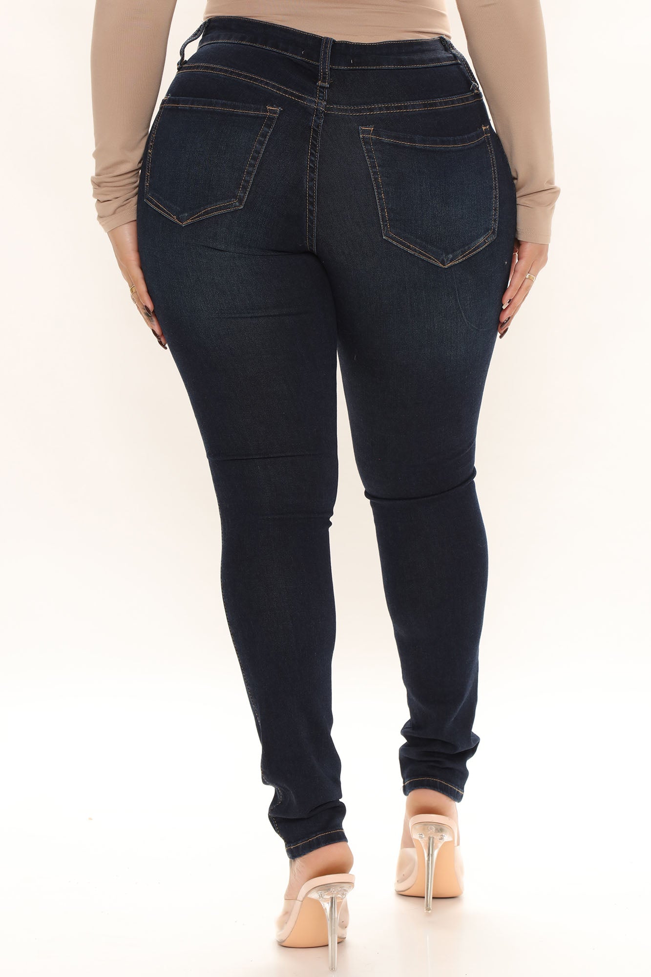 Baby Girl High Rise Skinny Jeans - Dark Wash Ins Street