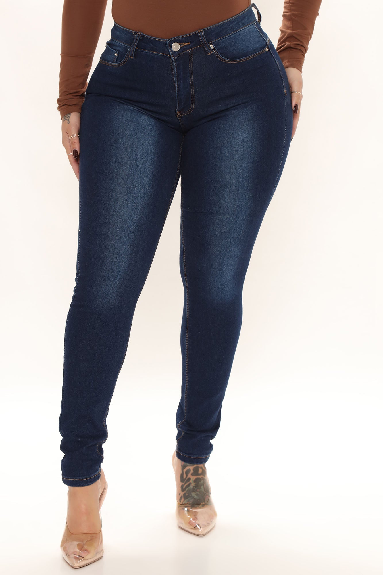 South Street Skinny Jeans - Dark Wash Ins Street