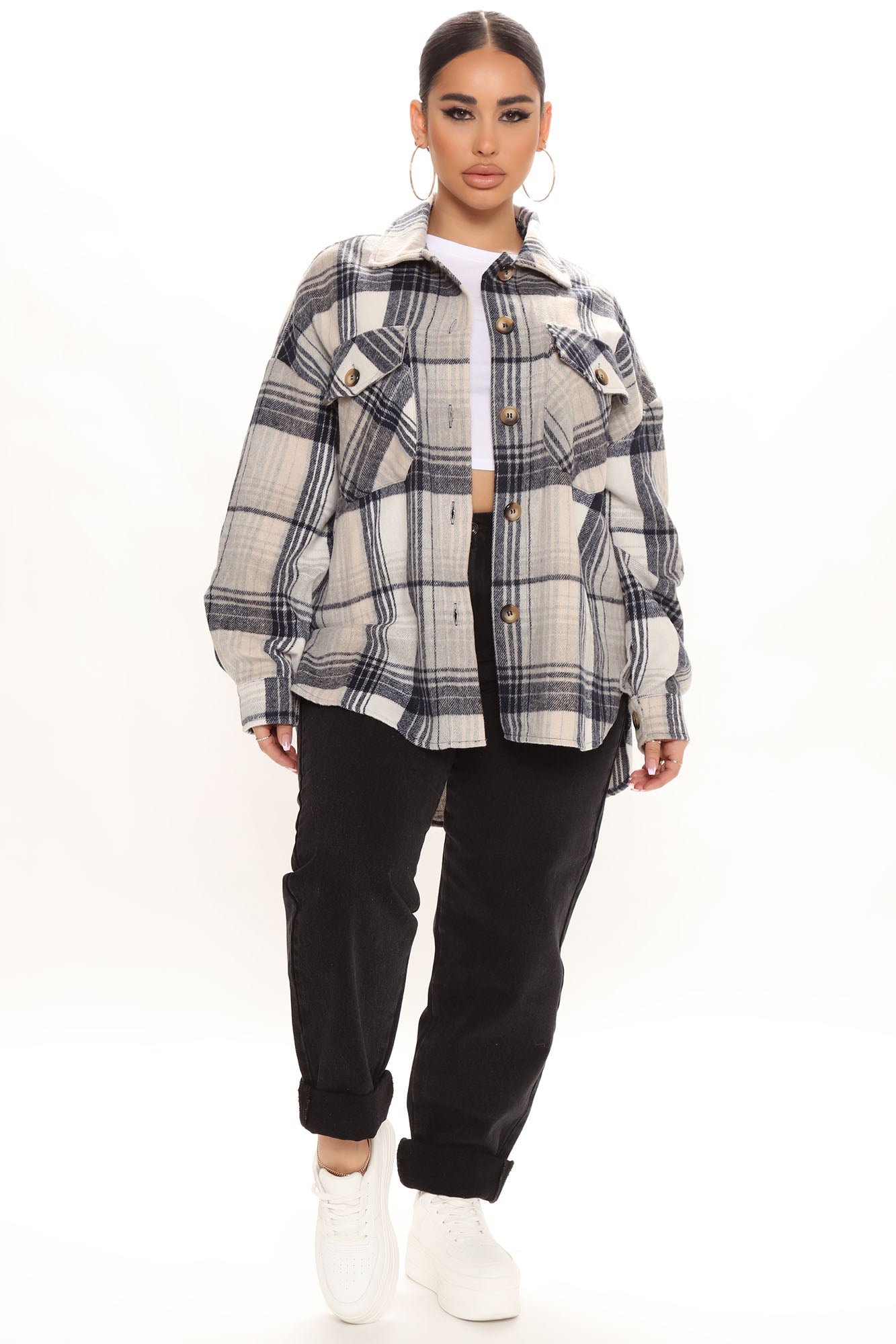 Stop Worrying Easy Waist Mom Jeans - Black Ins Street