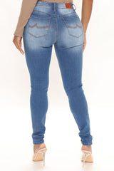 Better For You Stretch Skinny Jeans - Medium Blue Wash Ins Street