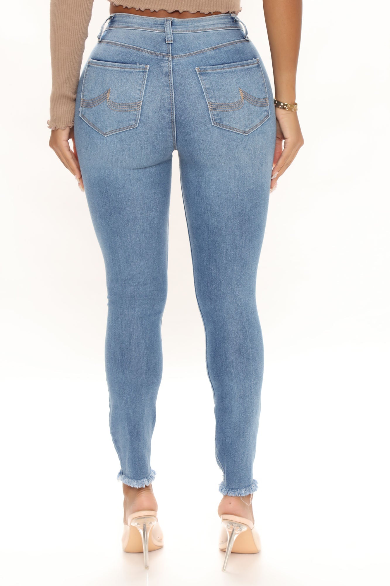 Found You Stretch Skinny Jeans - Medium Blue Wash Ins Street