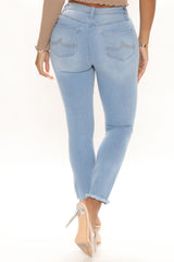 Found You Stretch Skinny Jeans - Light Blue Wash Ins Street